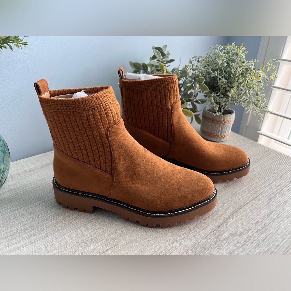 Giani Bernini Rust Suede Sock Ankle Boots